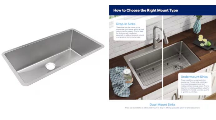 Undermount 32.5 in X 18 in Polish Satin Stainless Steel Kitchen Sink